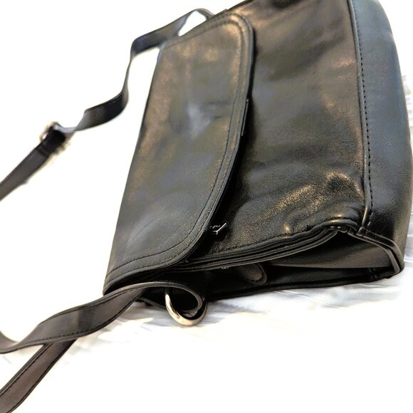GIANI BERNINI BLACK SHOULDER LEATHER BAG VINTAGE IN GREAT CONDITION - Picture 9 of 12